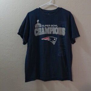 Patriots Super Bowl XLIX Champions Roster Tee | Vintage 2015 NFL Size LG